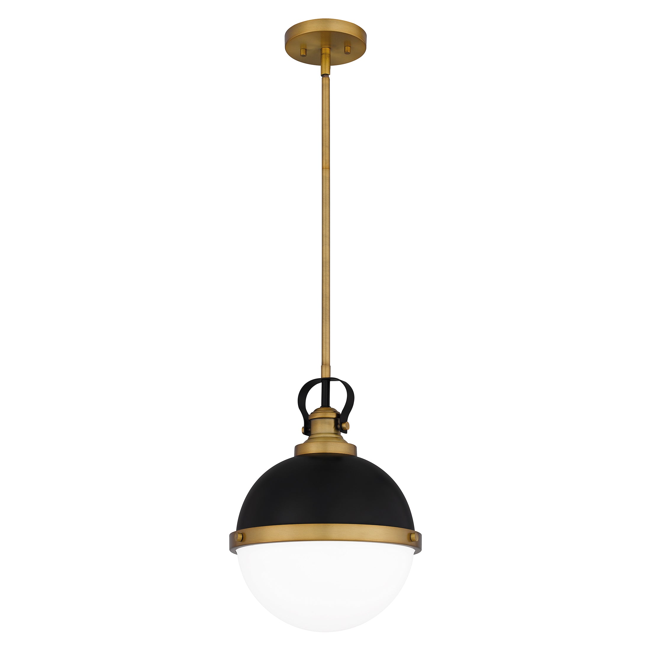 Quoizel Sullivan závěsné svítidlo matte black sklo