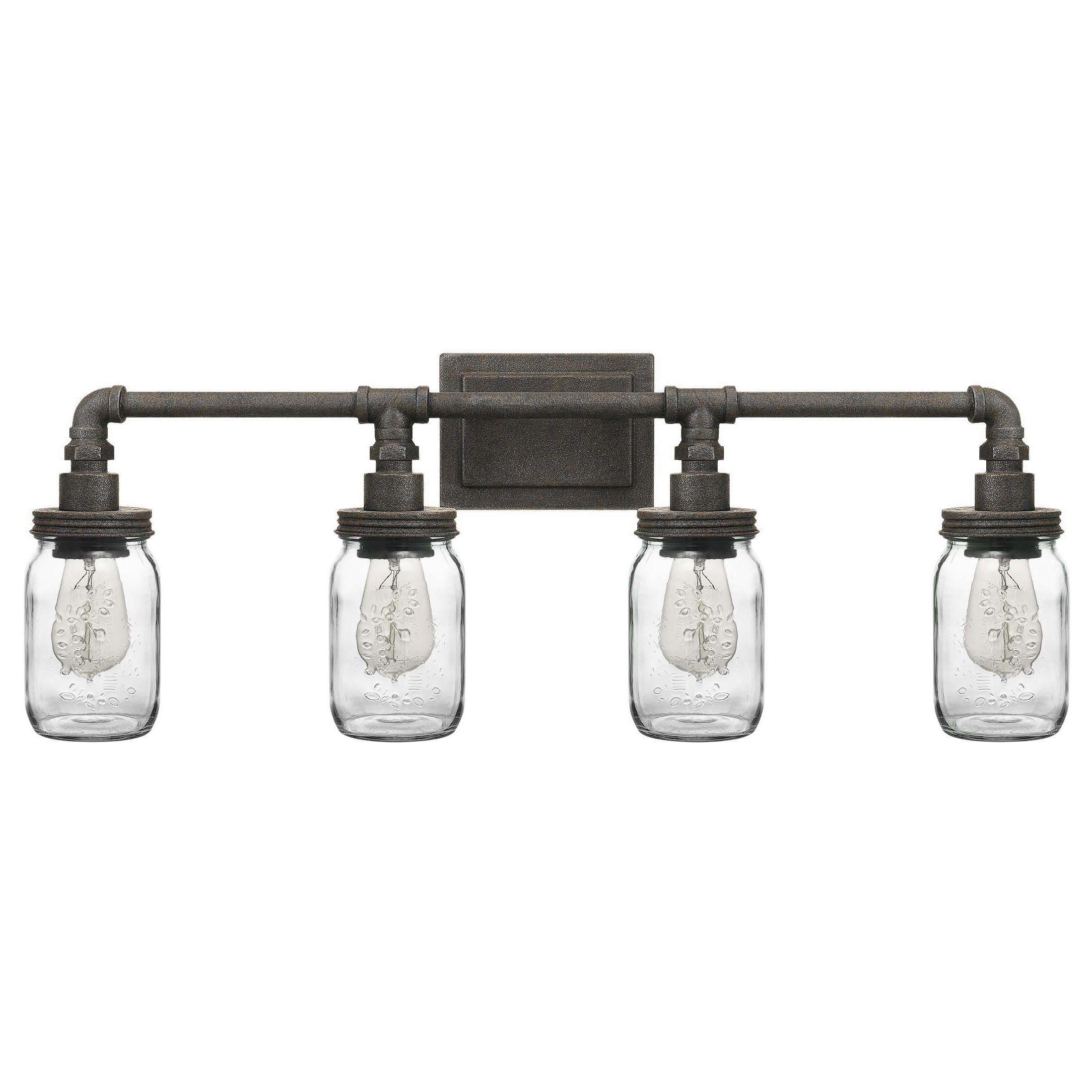 Quoizel Squire koupelnové nástěnné svítídlo Rustic Black