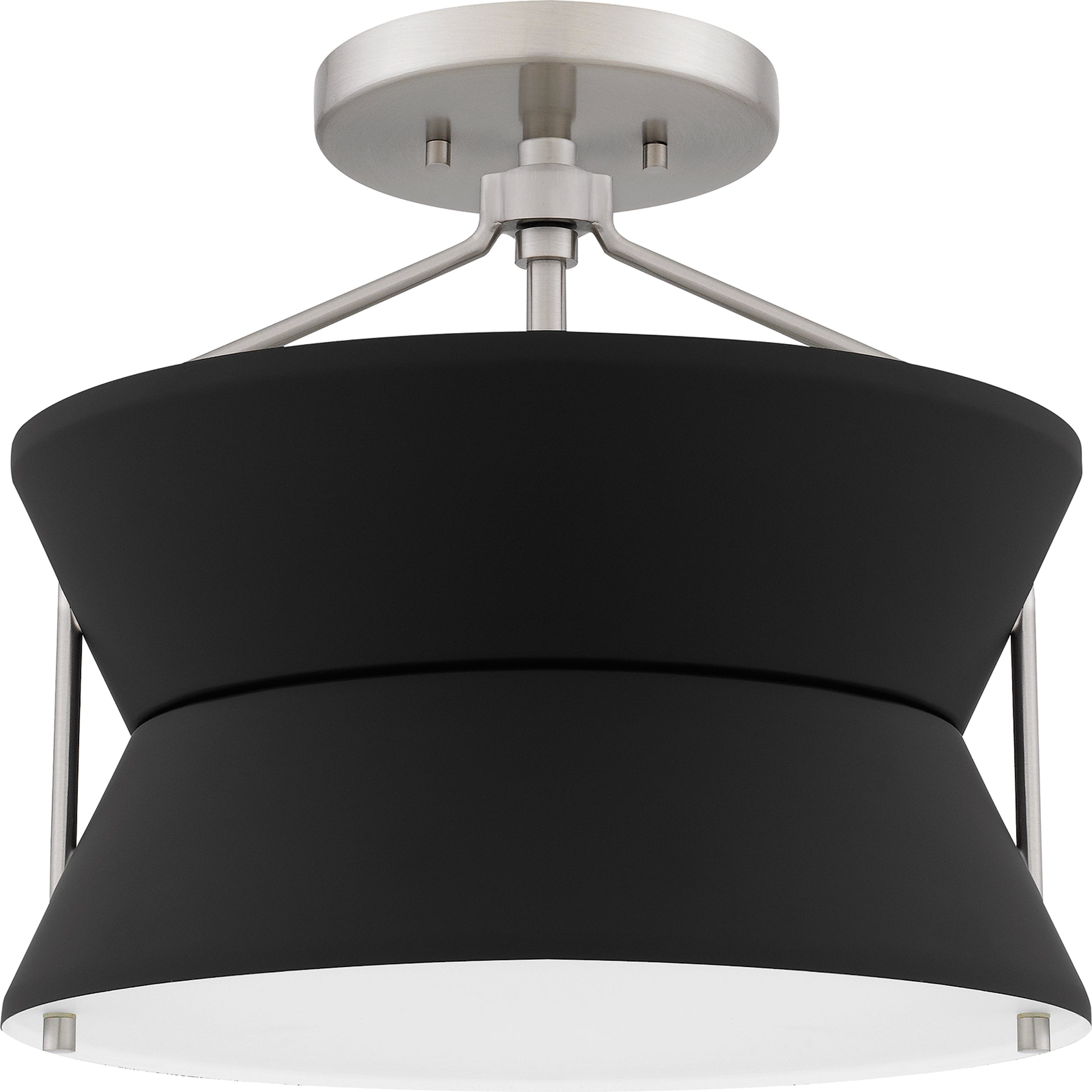 Quoizel Nira Semi-Flush stropní svítlo niklové kovové
