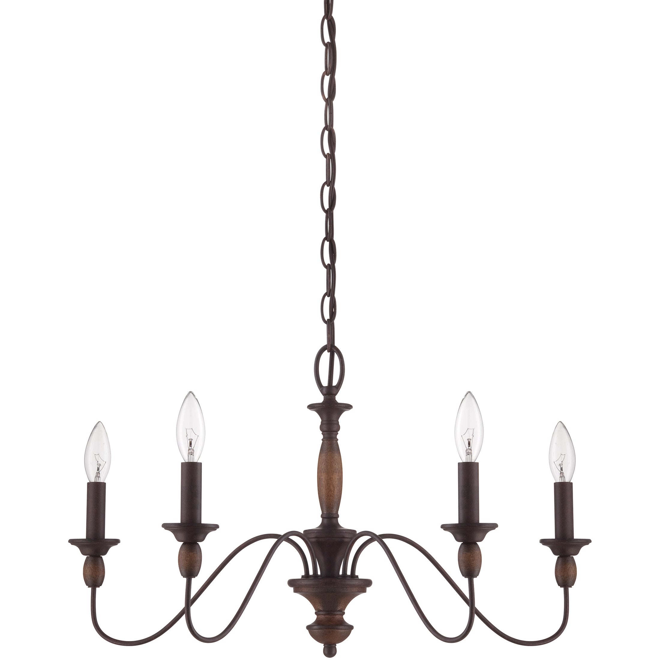 Quoizel Holbrook Chandelier lustr tuscan brown dřevo