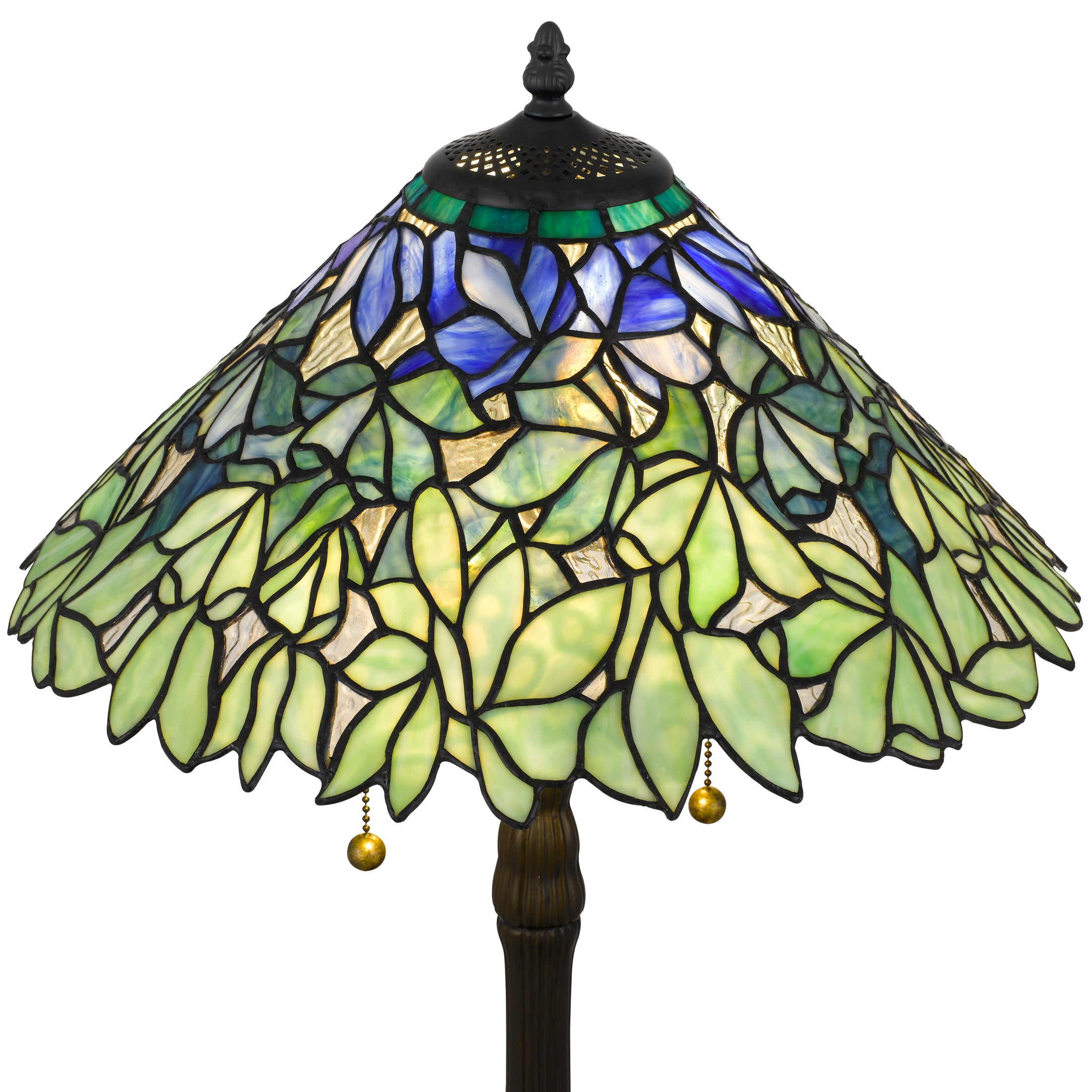 Quoizel Seasons stolní lampa bronz vitráž