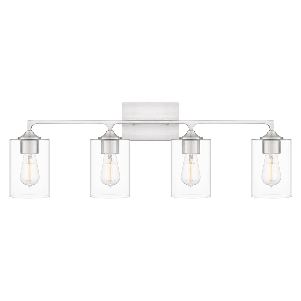Quoizel Prescott Bath Light svítidlo kartáčovaný nikl sklo