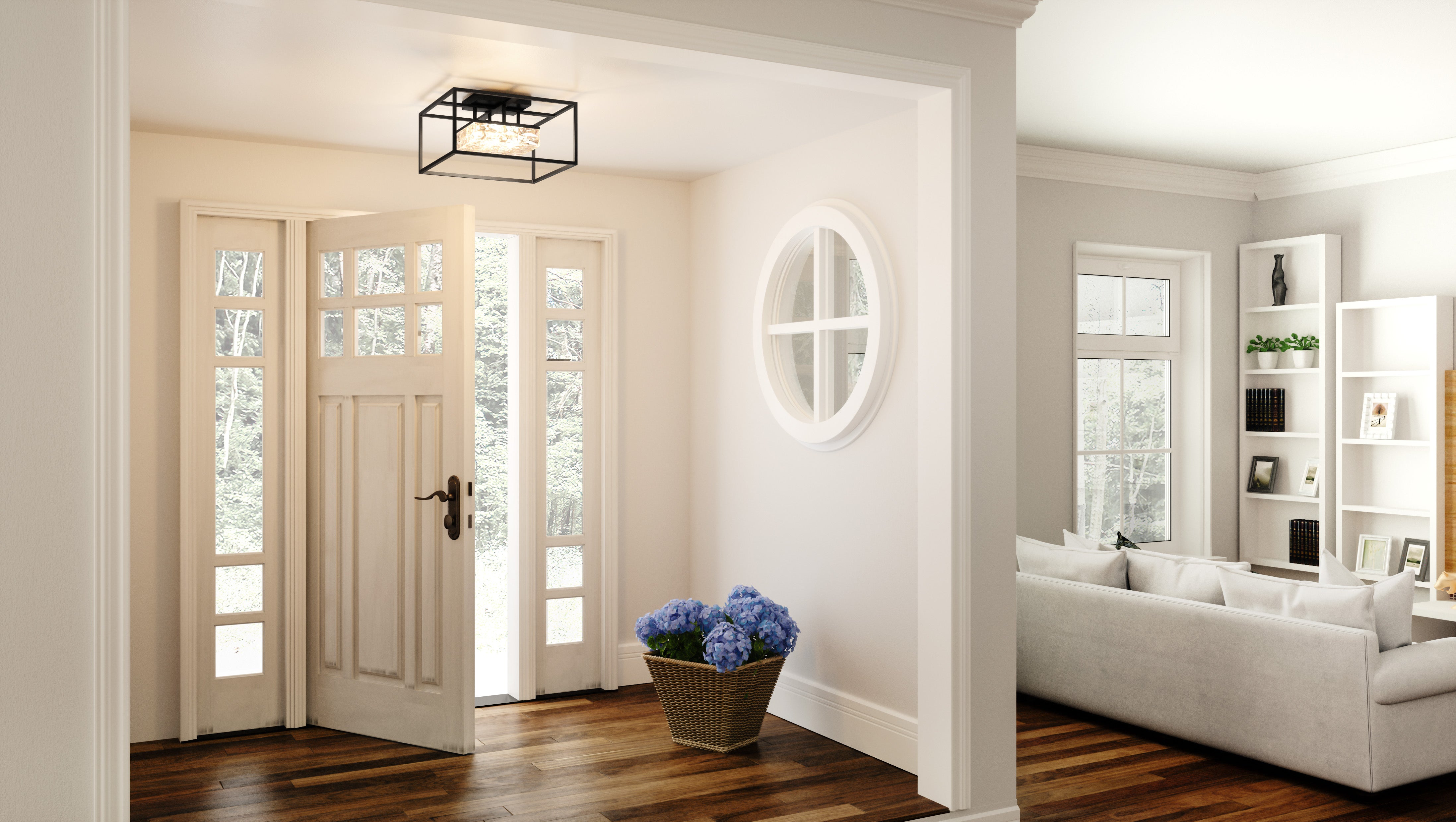 Quoizel Dazzle Semi-Flush Mount stropní svítidlo černá LED