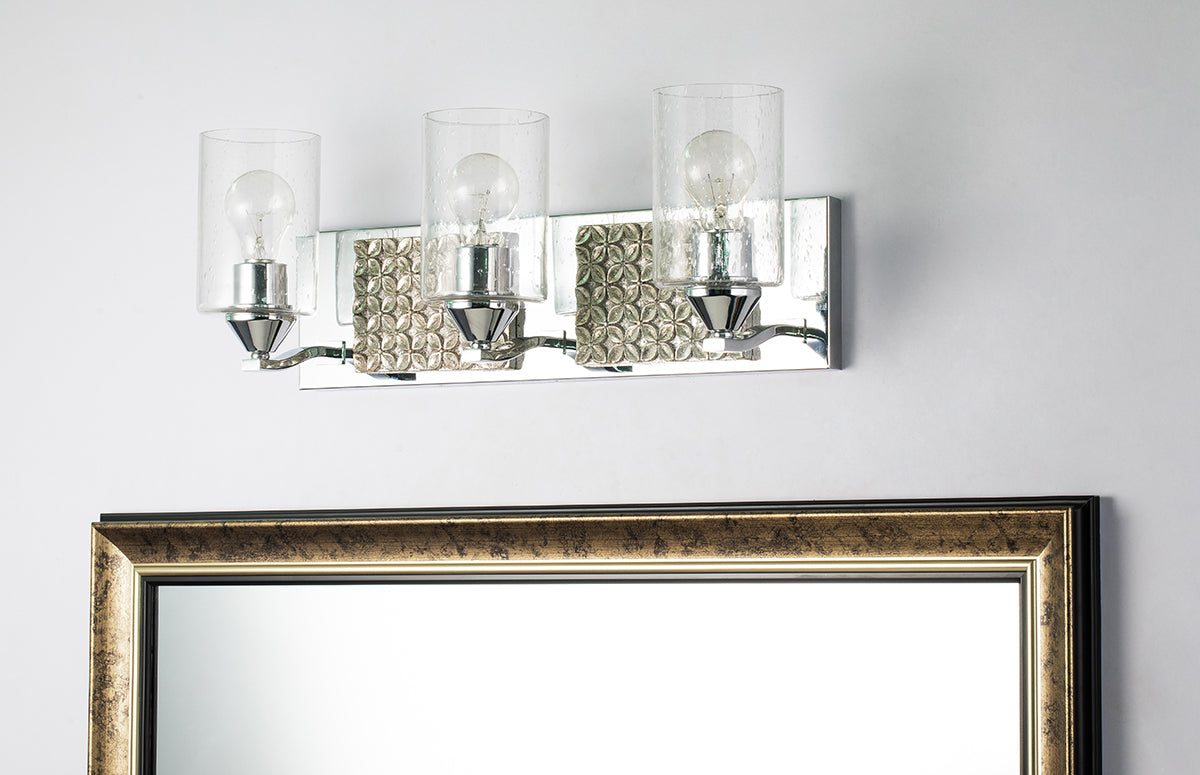 Gilded Nola Arcadia koupelnová lampa 3 světla čiré sklo