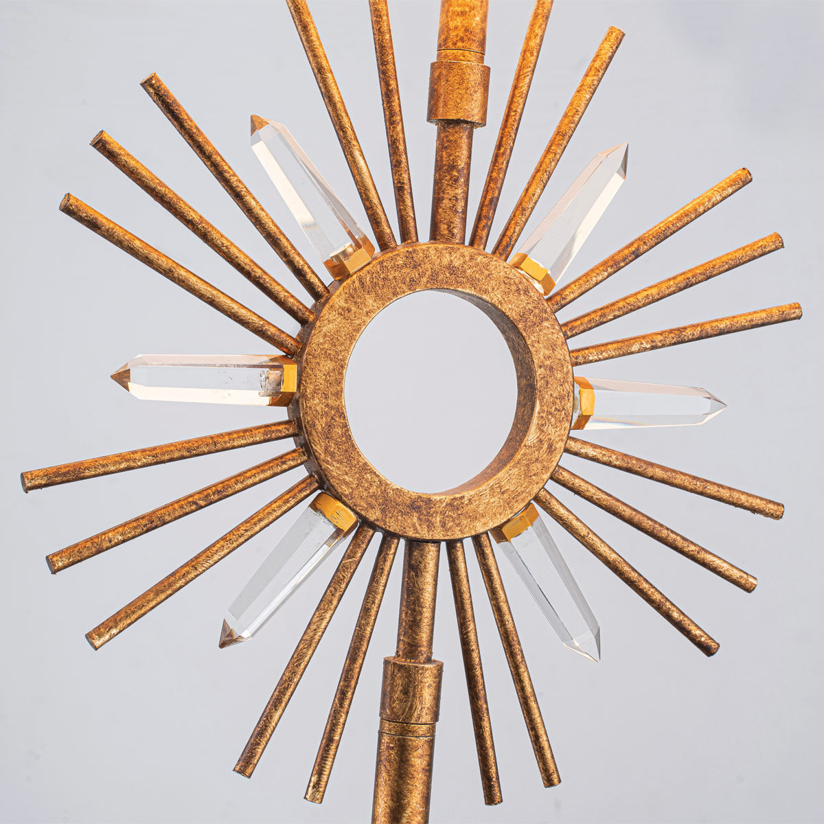Gilded Nola Sun King stojací lampa zlatá sunburst