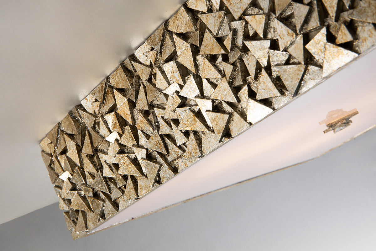 Gilded Nola Mosaic 16 Square stropní svítídlo stříbrné