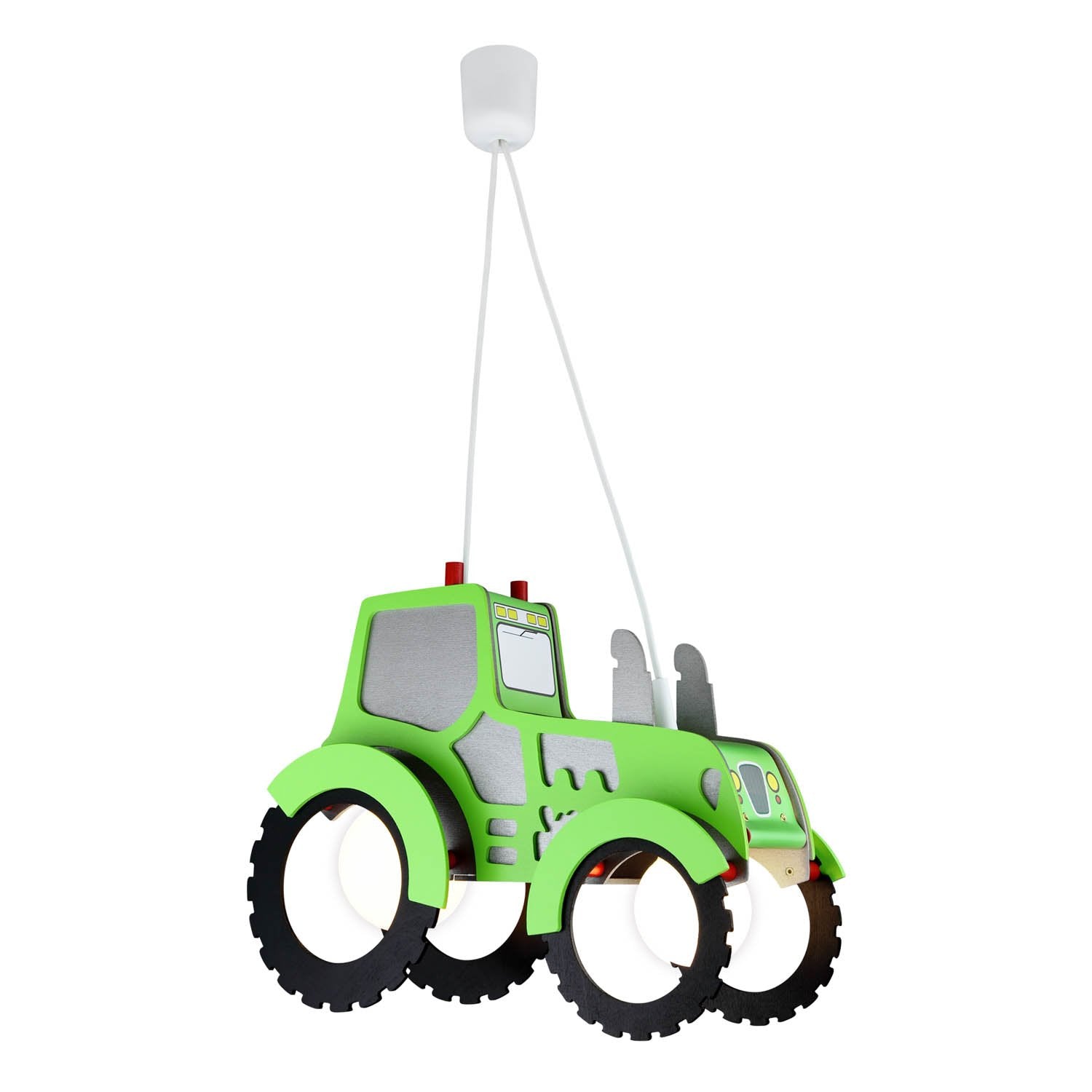 Elobra Traktor závěsné svítidlo dřevěné zelené