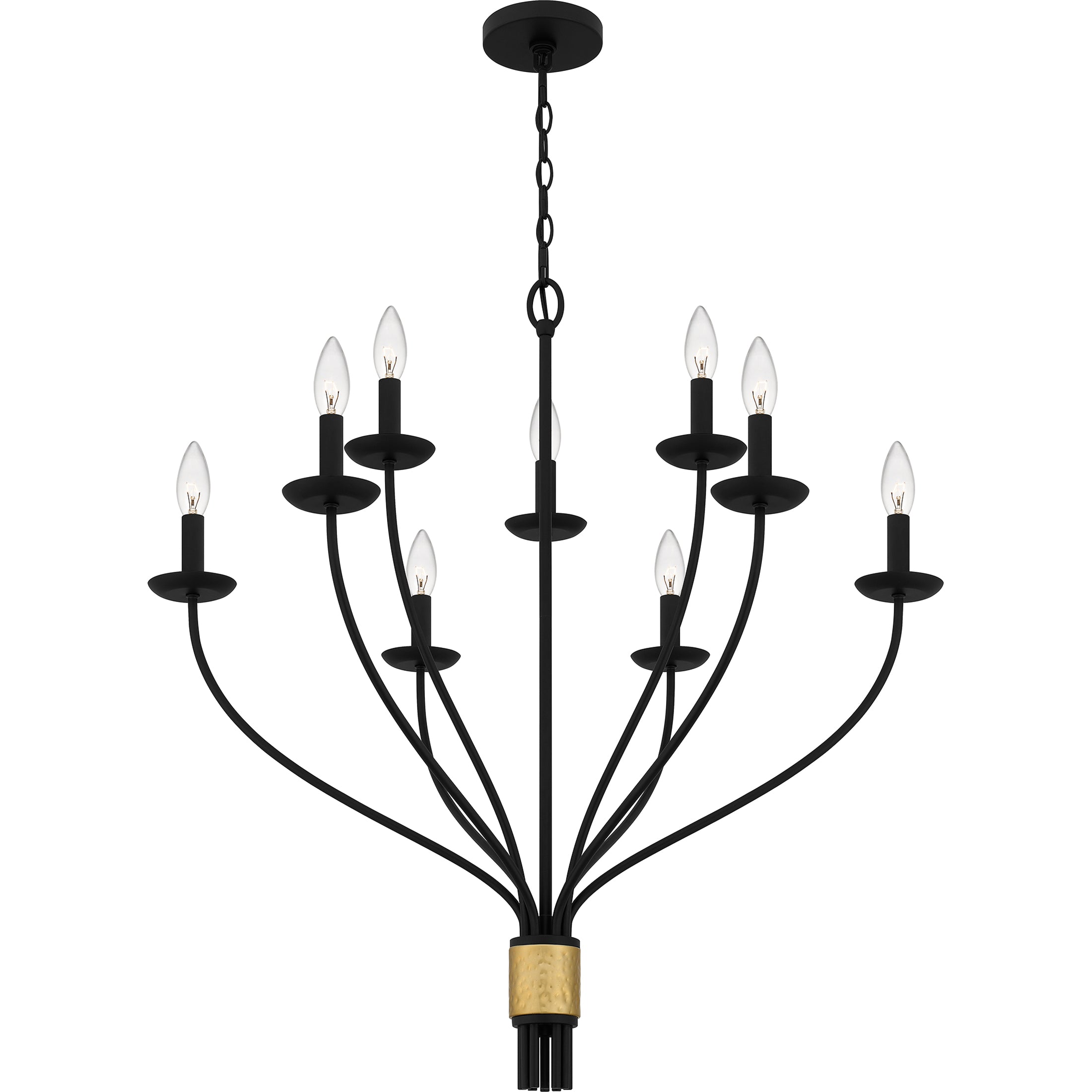 Quoizel Margaret lustr černý matte black