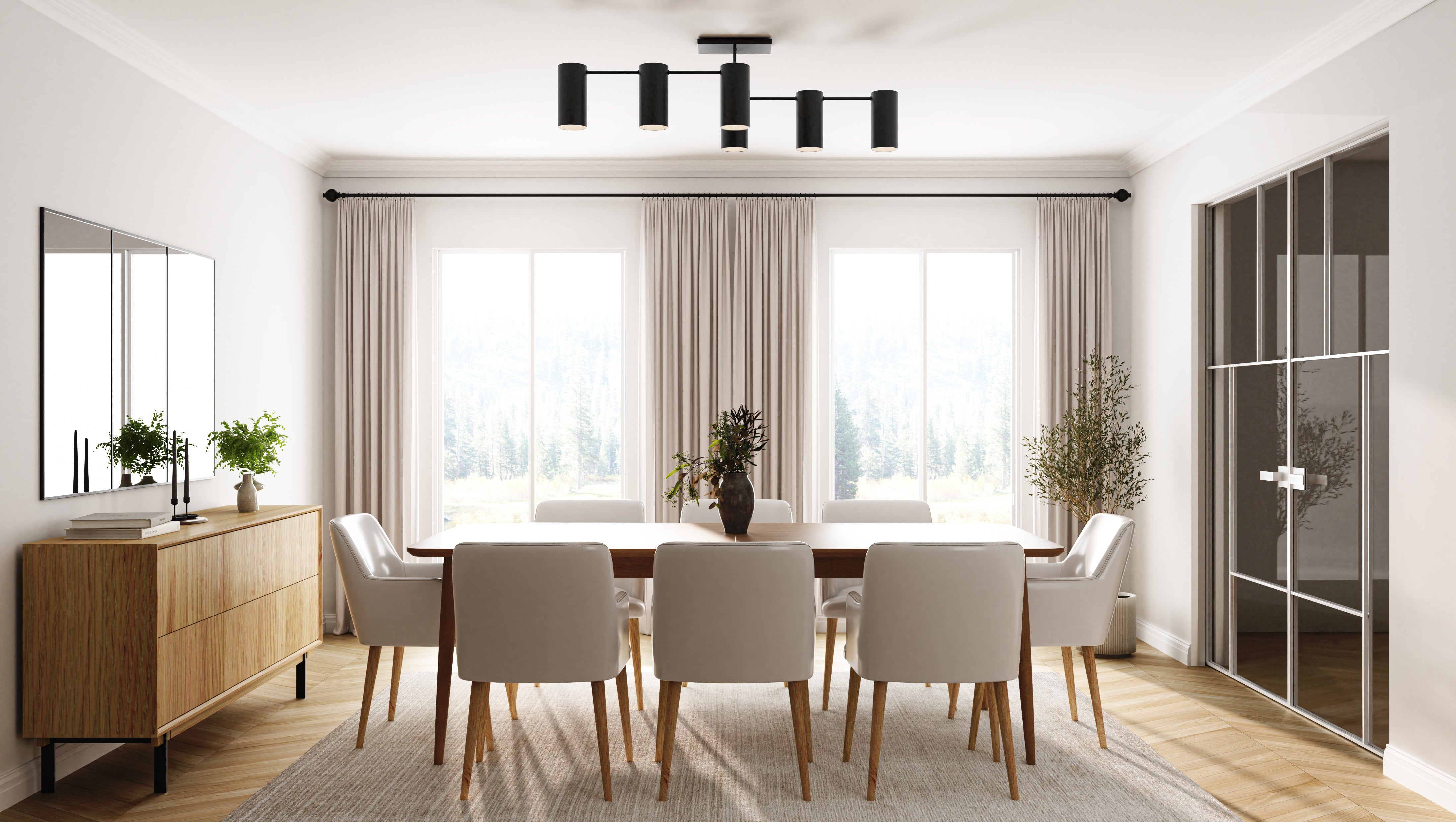 Quoizel Foreland stropní svítidlo Matte Black kovové