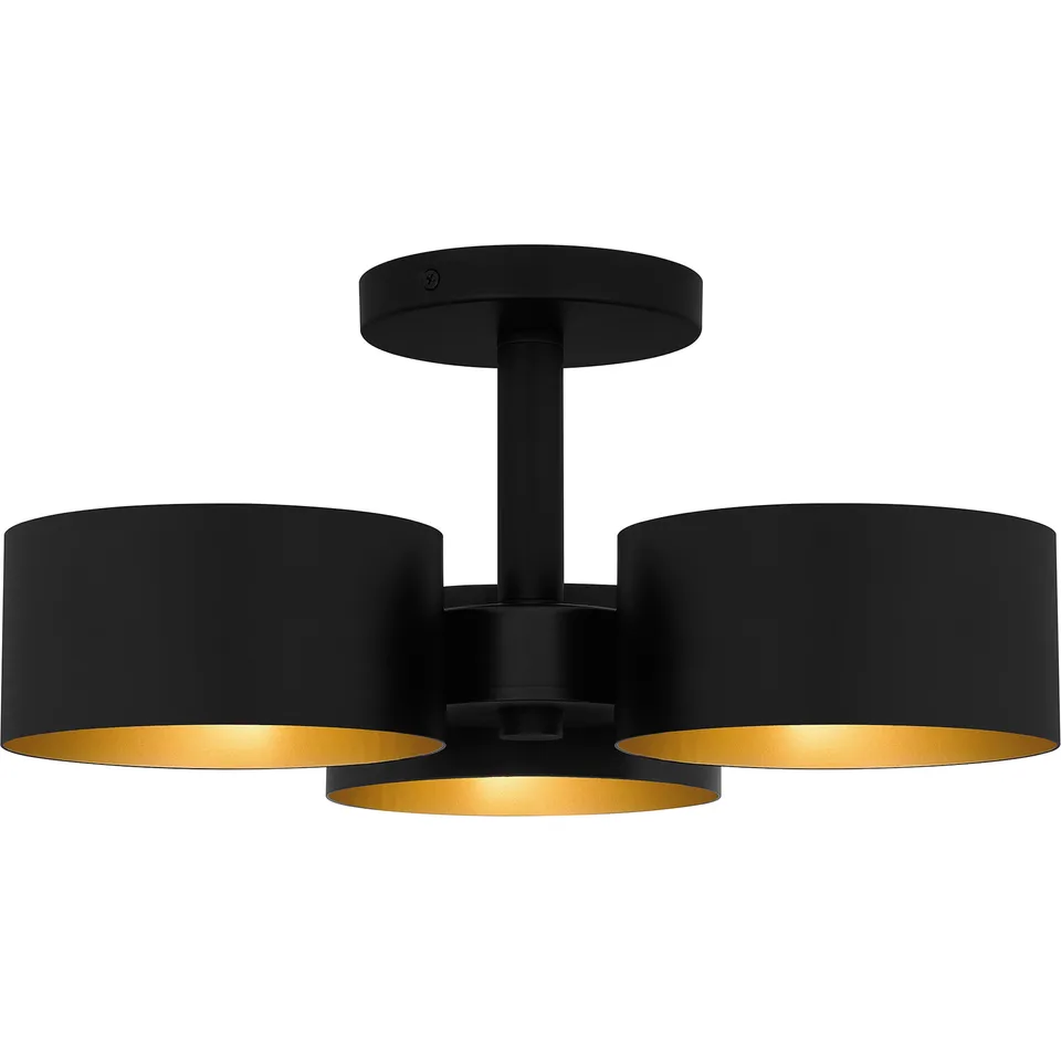Quoizel Nala stropní svítidlo Matte Black zlatá