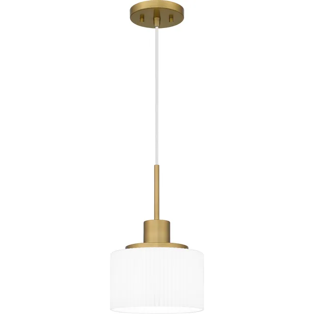 Quoizel Callahan Mini Pendant svítidlo aged brass opál