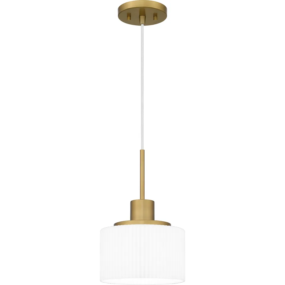 Quoizel Callahan Mini Pendant svítidlo aged brass opál