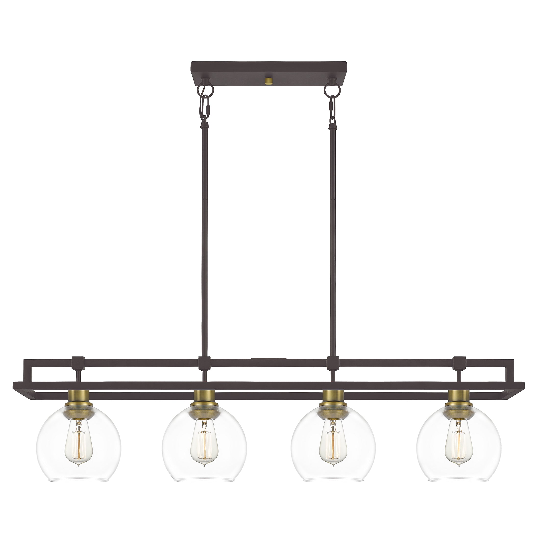 Quoizel Dobbs Island Light lustr old bronze skleněné globusy
