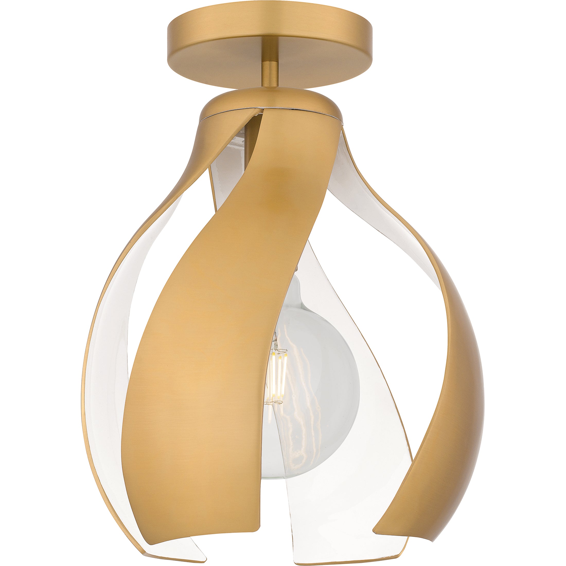 Quoizel Kiko Semi-Flush stropní svítidlo mosazné