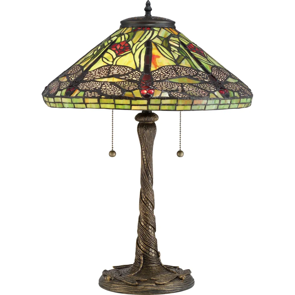Quoizel Jungle Dragonfly stolní lampa bronzová