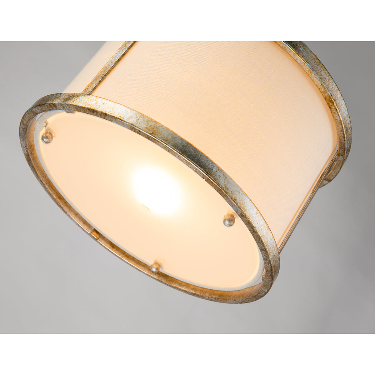 Gilded Nola Lemuria 1 Light Duo-Mount Mini Pendant svítídlo stříbrné