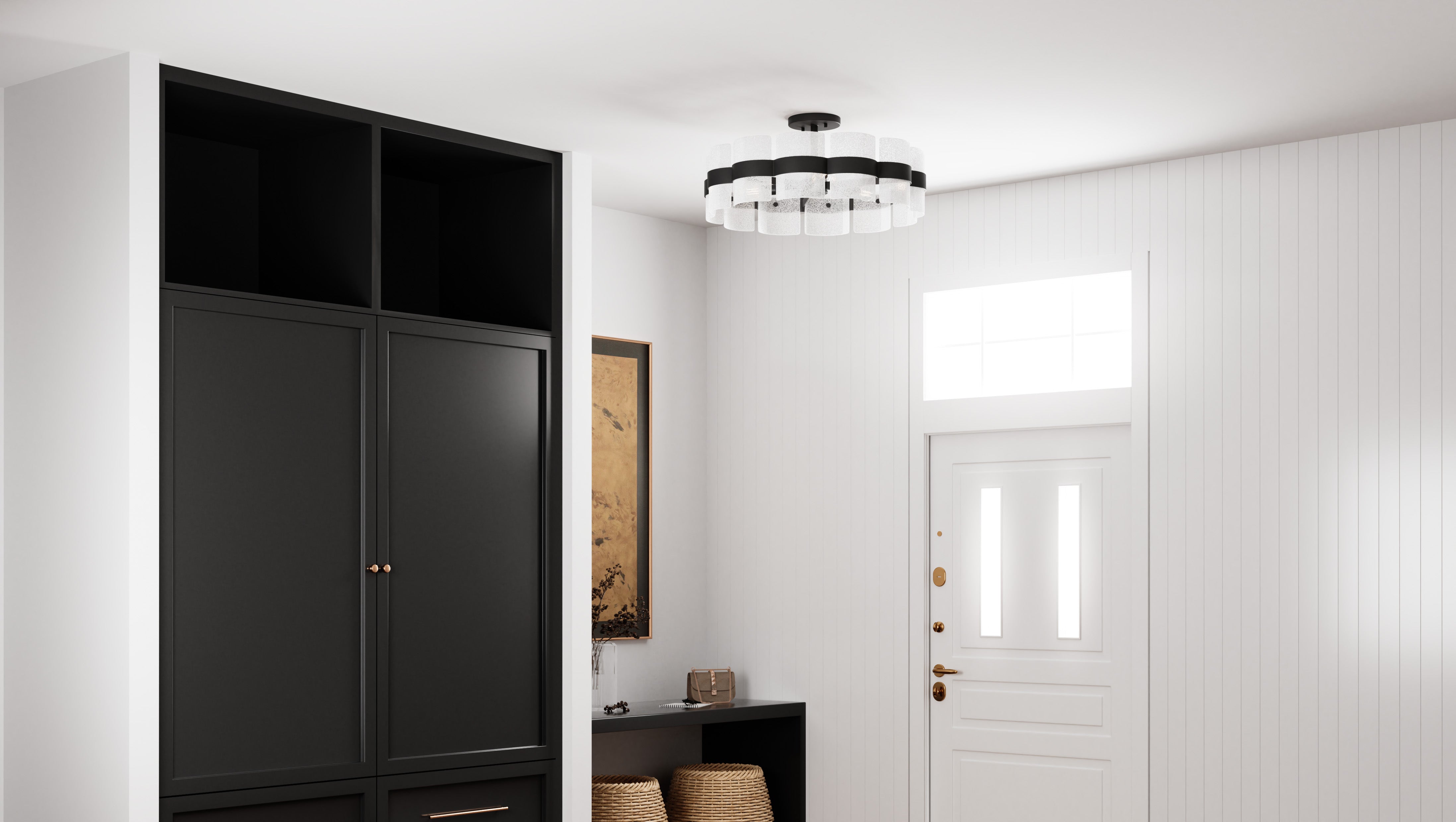 Quoizel Sweeney Semi-Flush svítidlo soft gold pískované