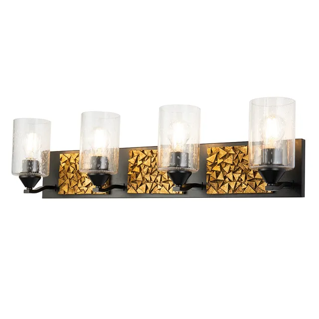 Gilded Nola Bocage 4 Light koupelnové svítidlo černozlaté