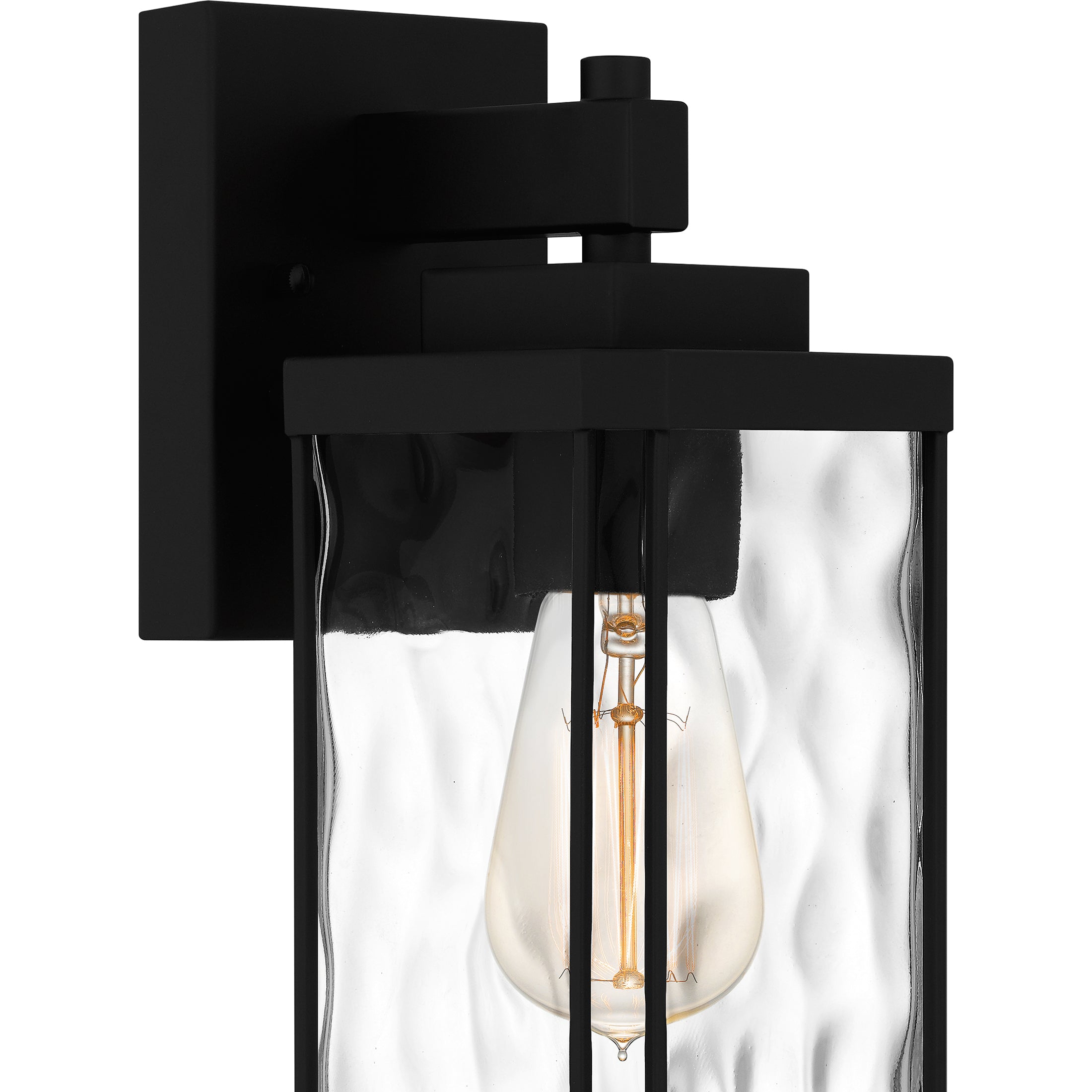 Quoizel Balchier venkovní lampa černá kladívkové sklo