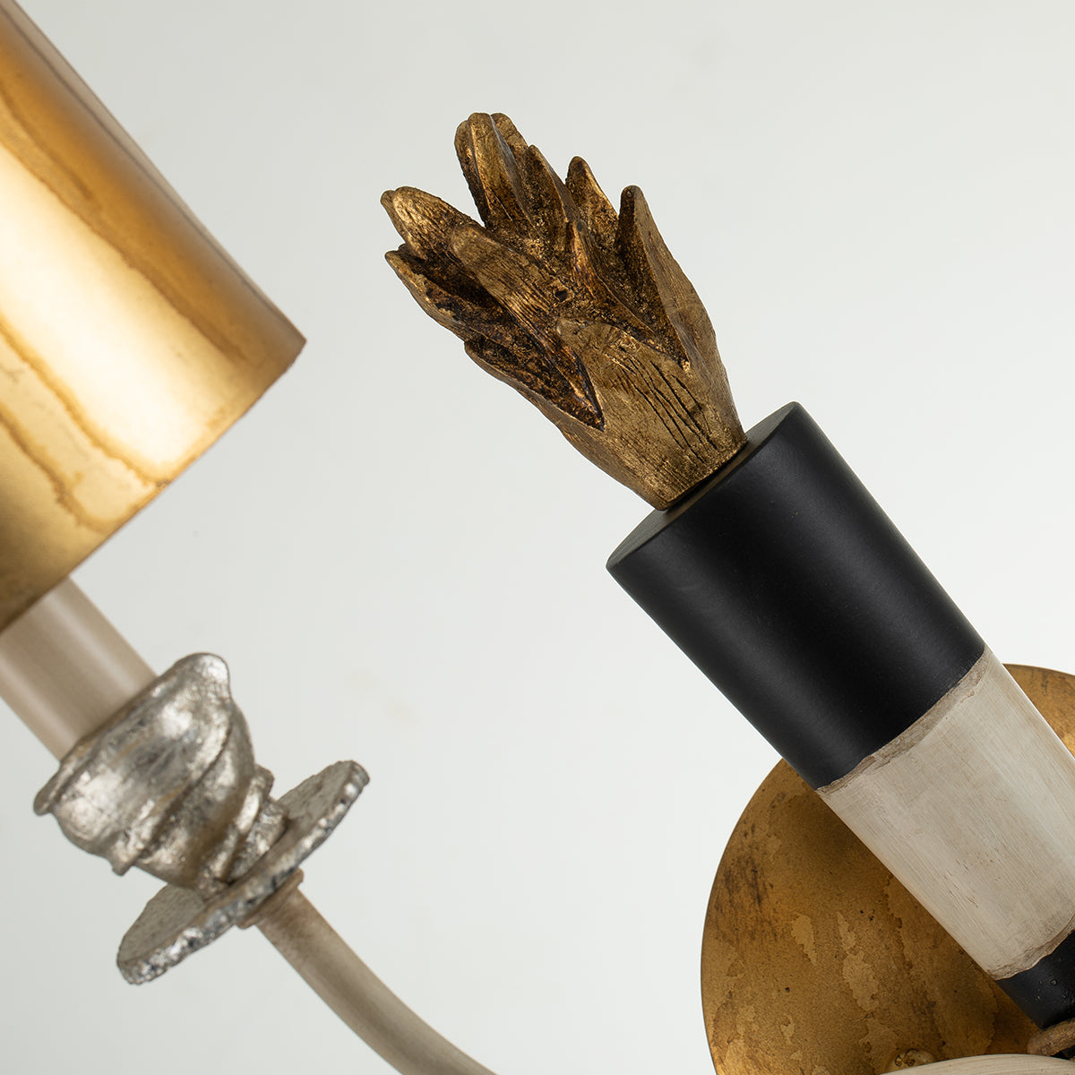 Gilded Nola Flambeau nástěnné svítídlo pochodeň