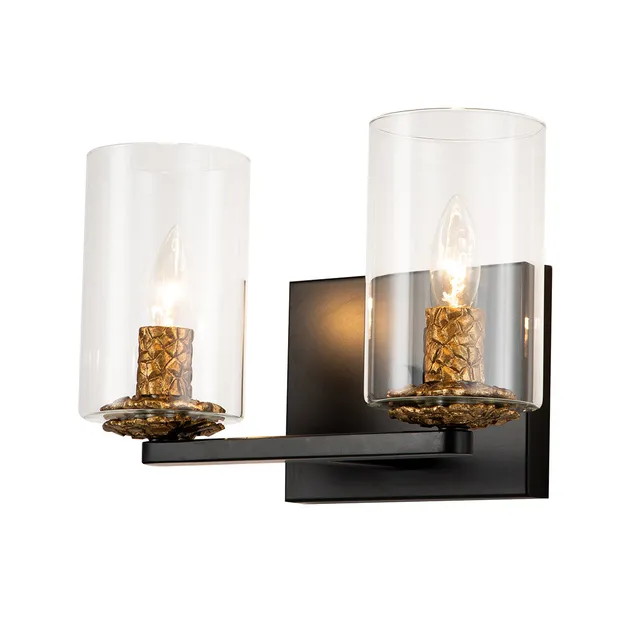 Gilded Nola Bolivar 2 Light koupelnové svítídlo čiré