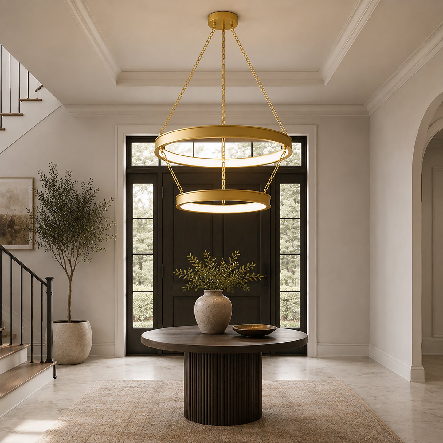 Quoizel Ozara závěsné svítidlo Antique Brass LED