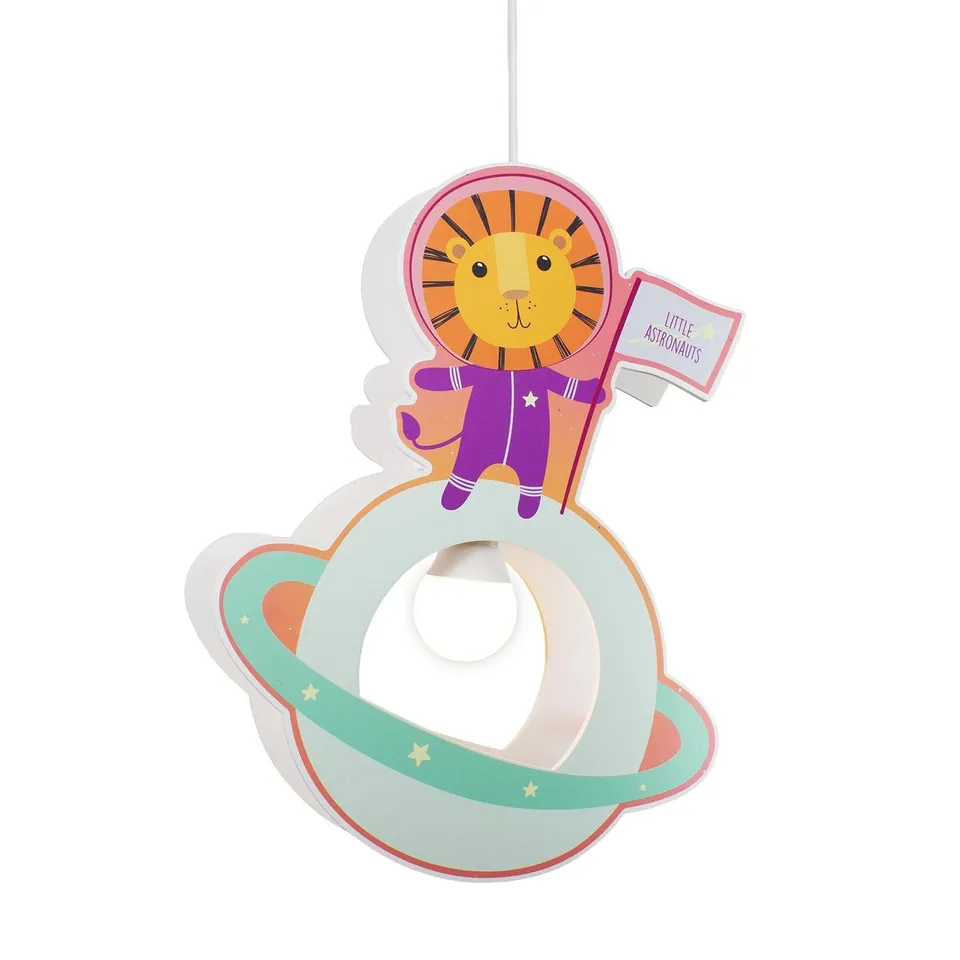 Elobra Little Astronauts Löwe závěsná lampa lev fialová