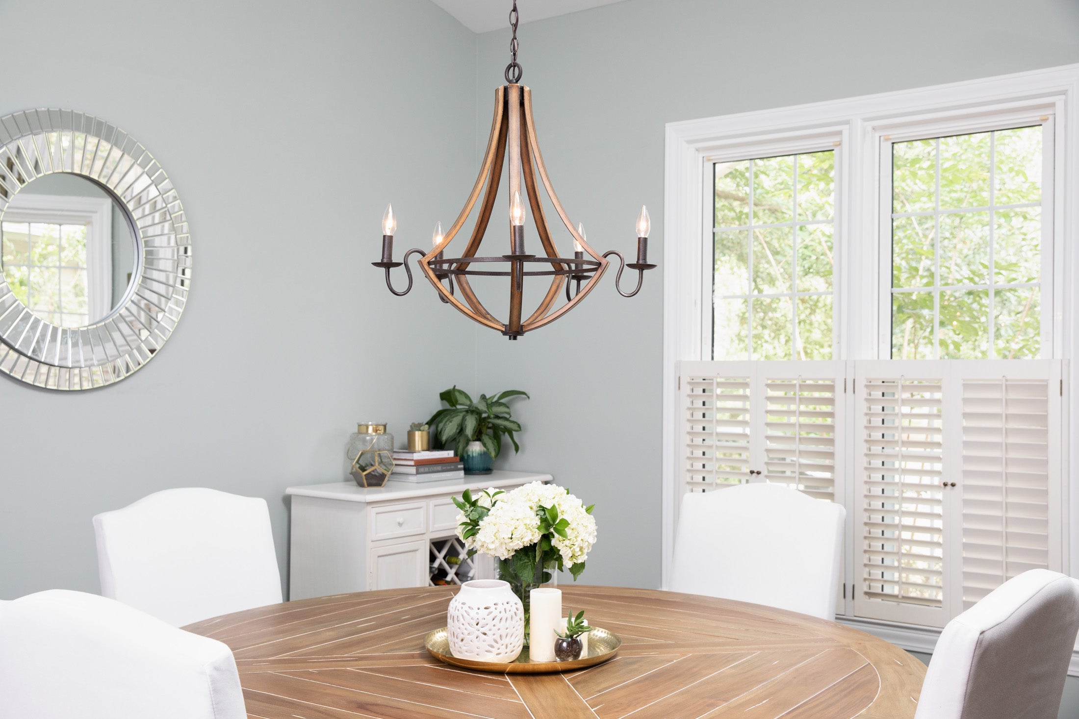 Quoizel Shire lustr rustic black 5 světel