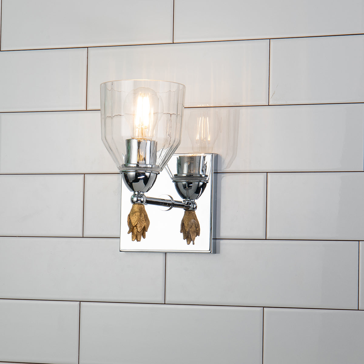 Gilded Nola Felice 1 Light koupelnové svítidlo bronzové