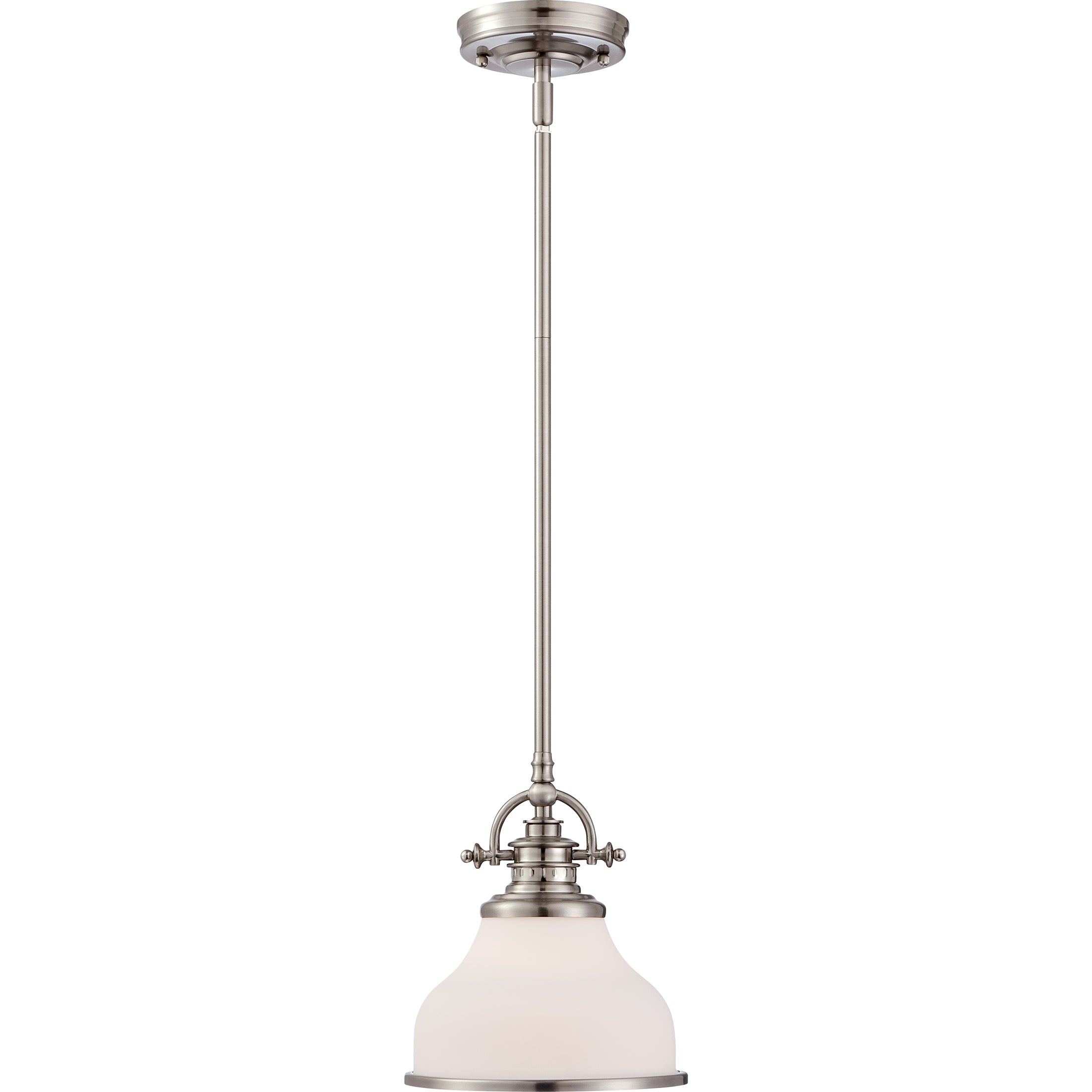 Quoizel Grant Mini Pendant závěsné svítidlo brushed nickel opálové