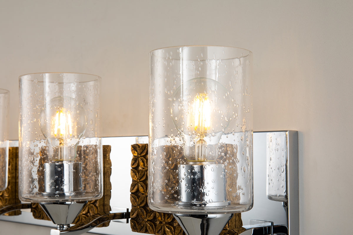 Gilded Nola Arcadia 4 Light Bath Bar koupelnové svítidlo sklo