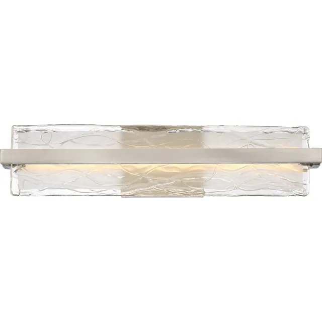 Quoizel Glacial koupelnové svítídlo nikl LED sklo
