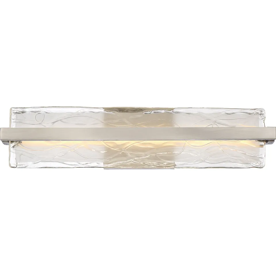Quoizel Glacial koupelnové svítídlo nikl LED sklo