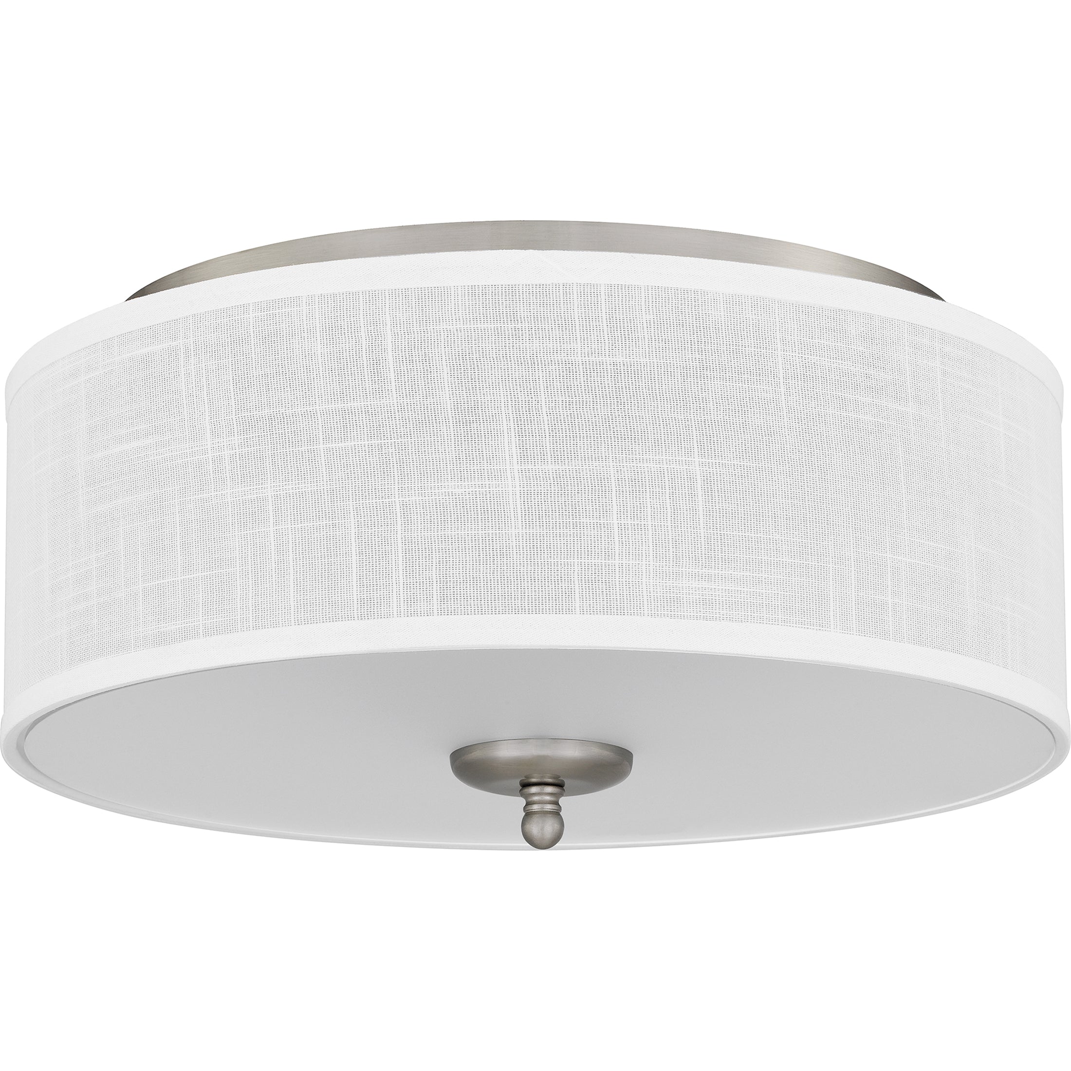 Quoizel Blanche Flush Mount stropní svítídlo Brushed Nickel s látkou