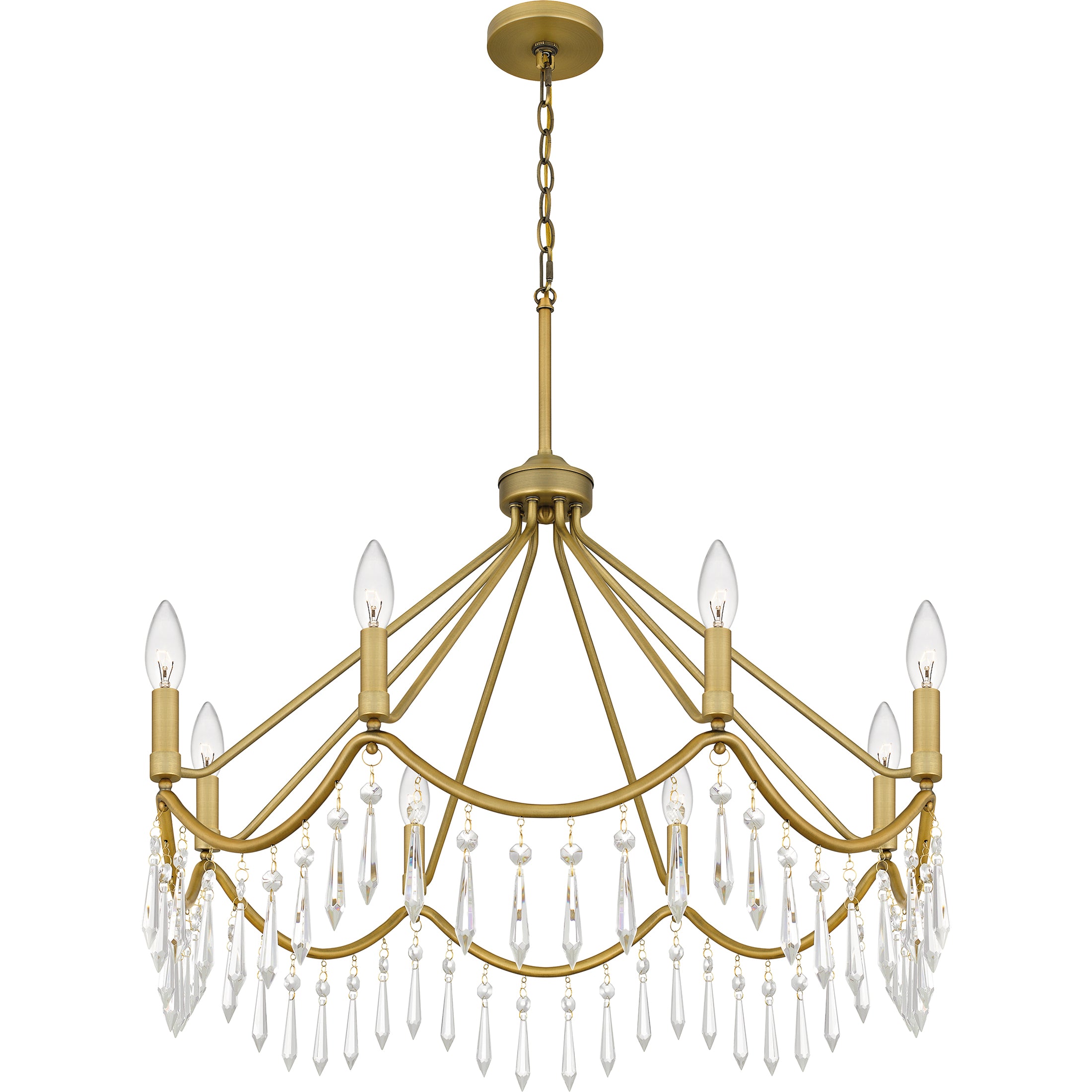 Quoizel Airedale Chandelier lustr mosazná