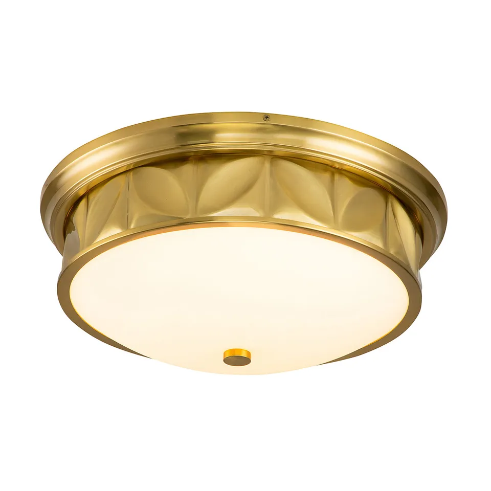 Gilded Nola Epsilon 3 Light Flush Mount svítídlo mosaz