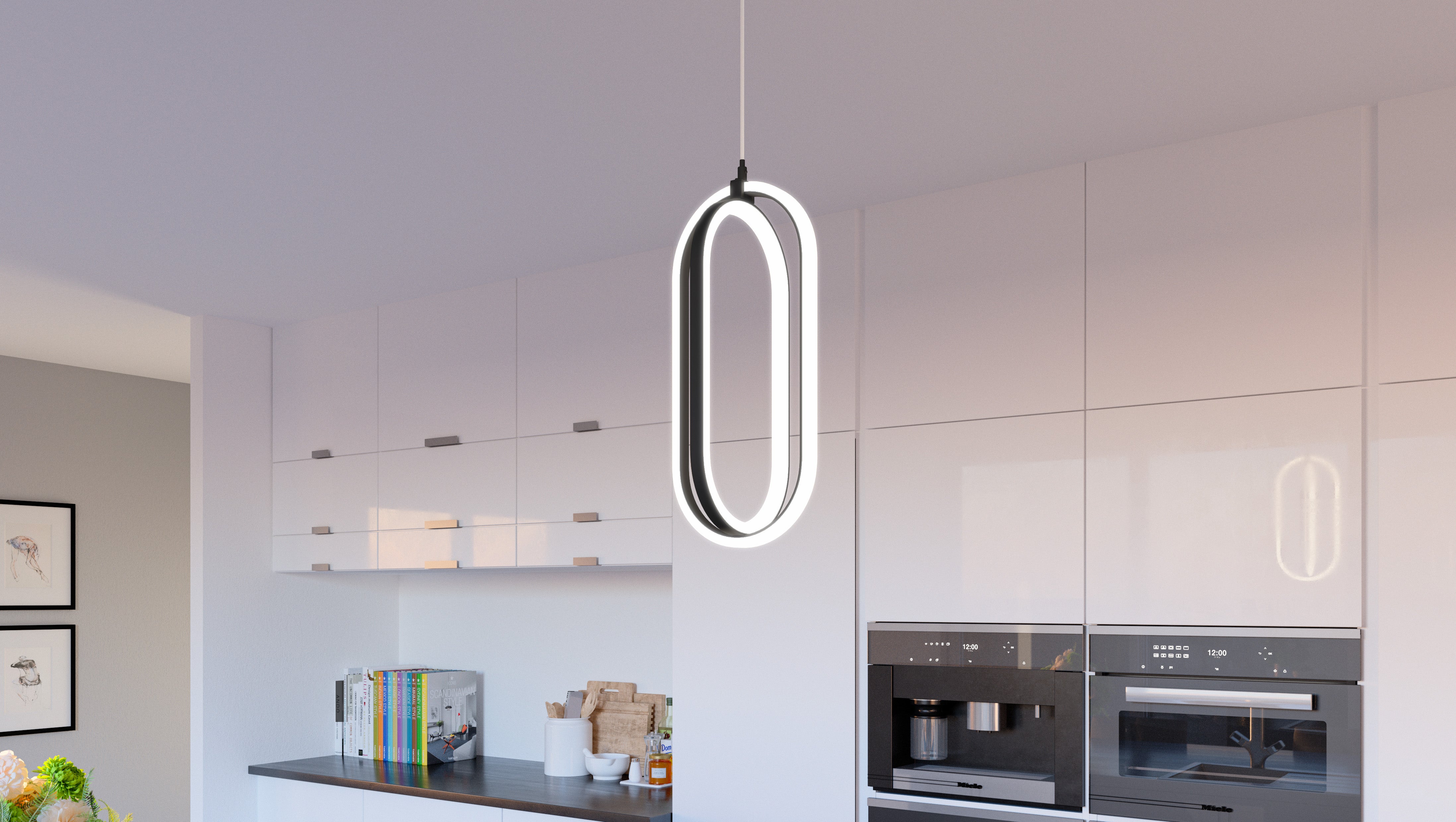 Quoizel Calista Mini Pendant závěsné svítidlo černé LED