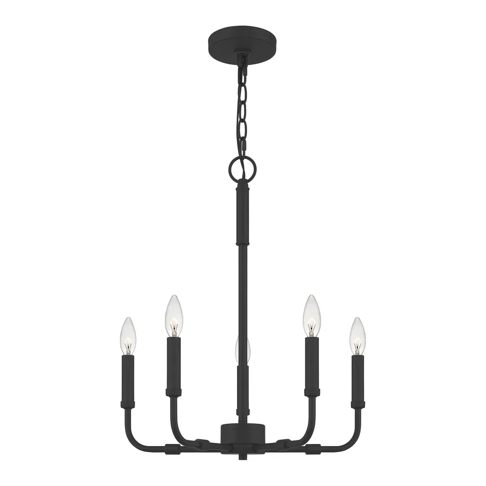 Quoizel Abner lustr 5 světel 18" černý