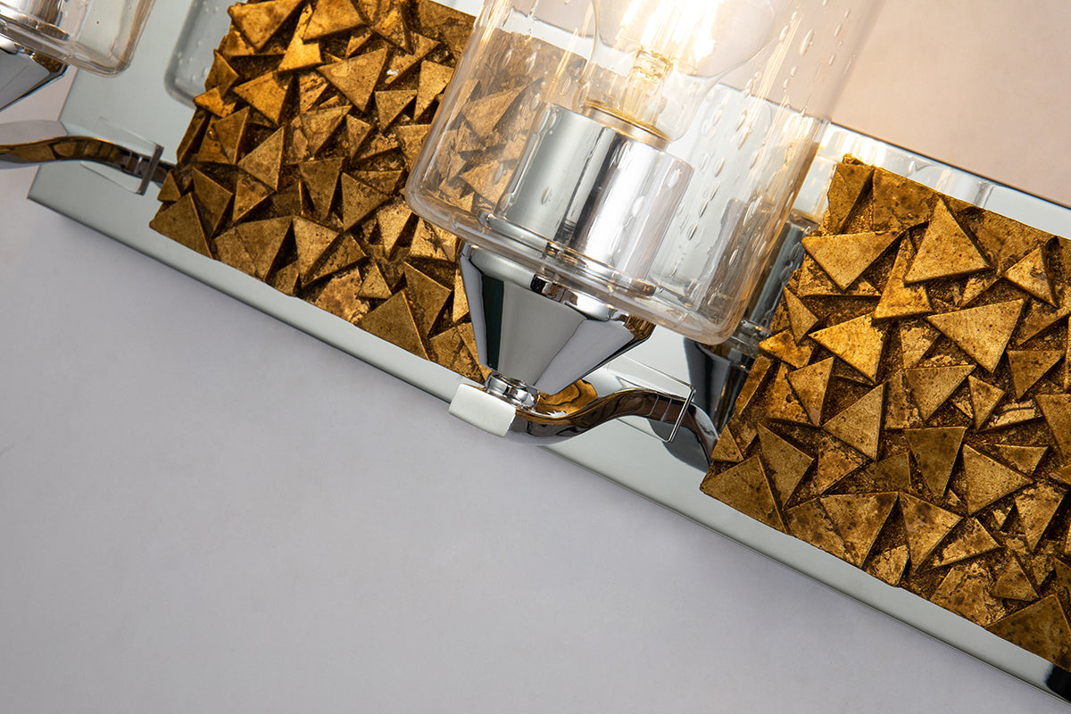 Gilded Nola Bocage 3 Light koupelnové svítidlo chrom zlatá