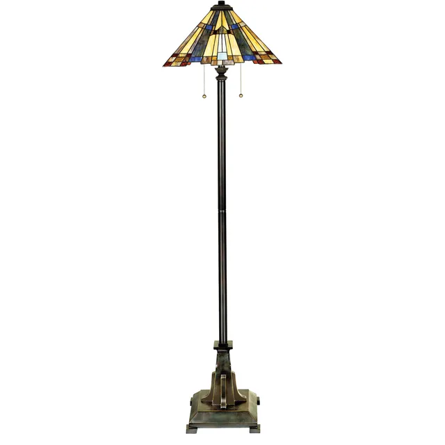 Quoizel Inglenook stojací lampa bronz 2-světelná