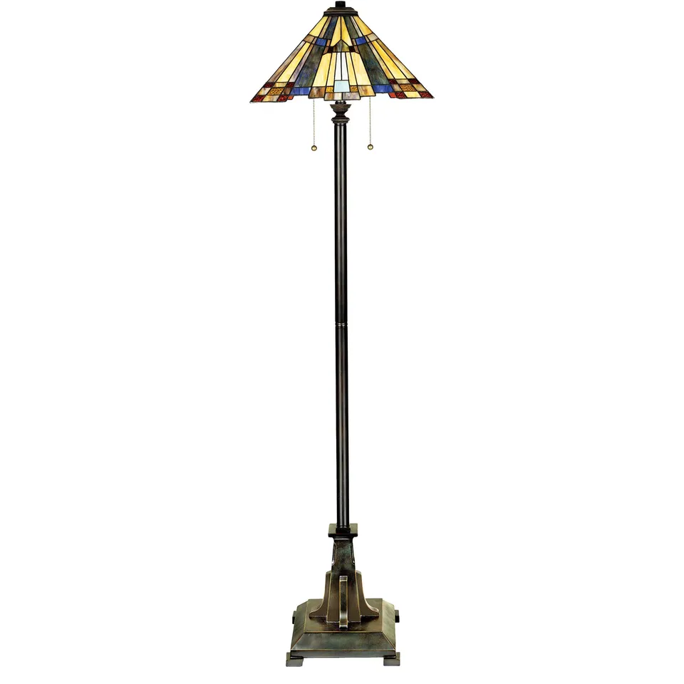 Quoizel Inglenook stojací lampa bronz 2-světelná