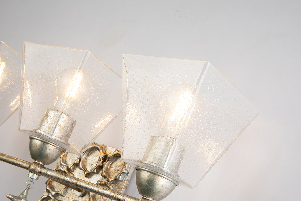 Gilded Nola Star 3 Light koupelnové svítidlo se sklem