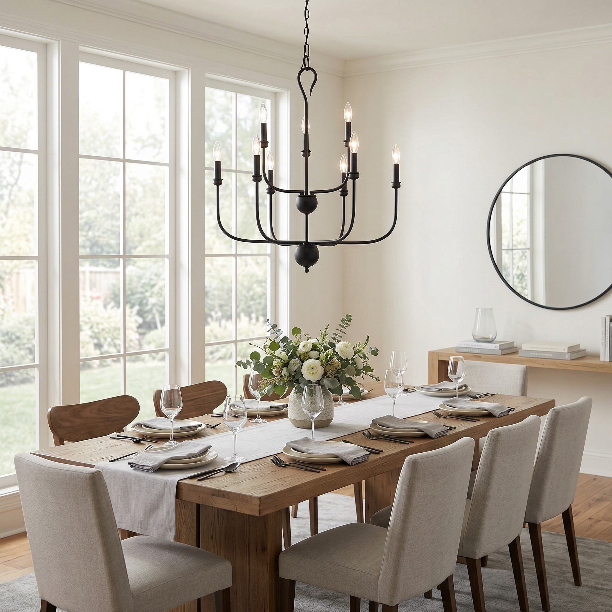 Quoizel Blanche Chandelier lustr 9 světel matná černá