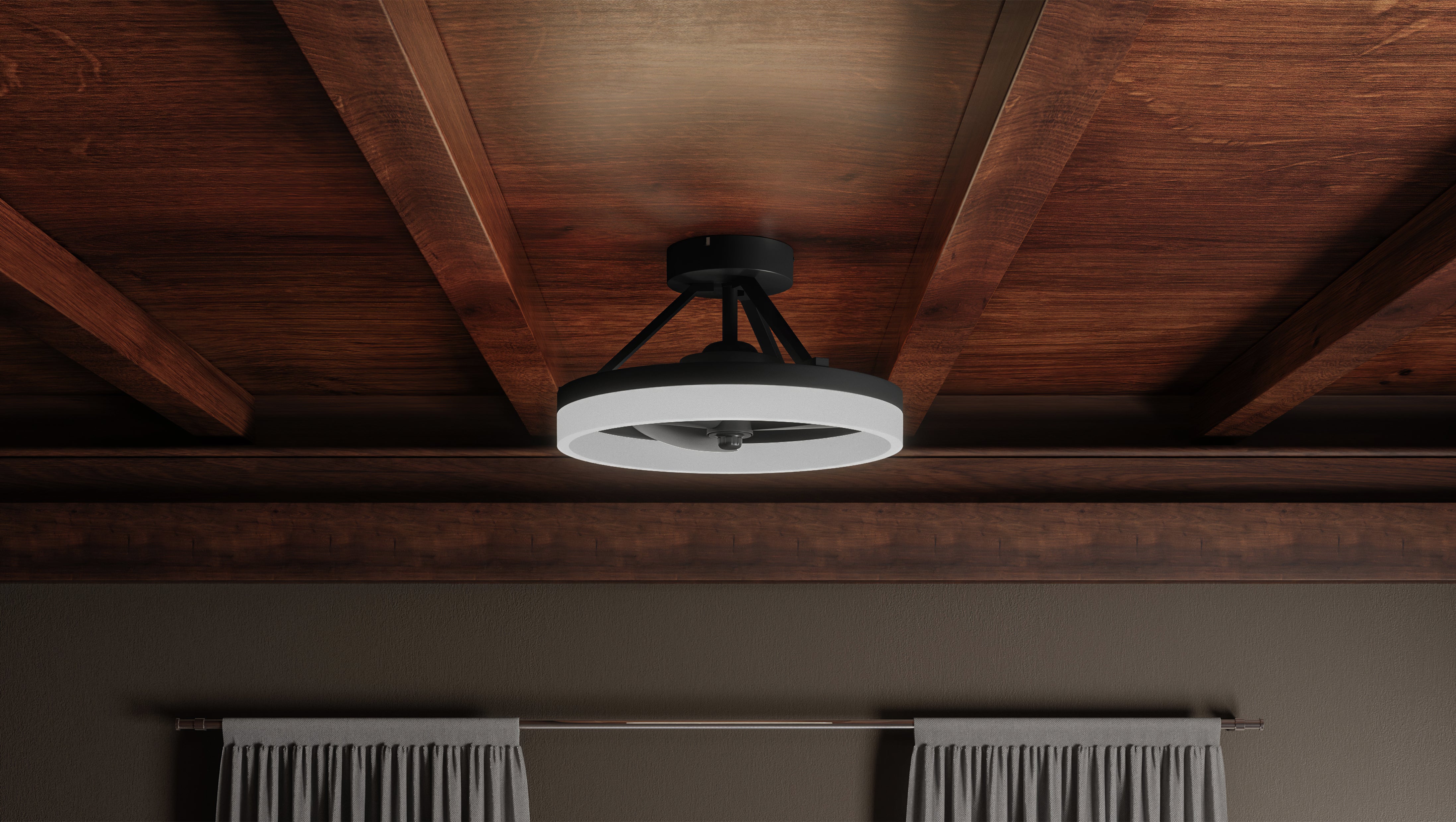 Quoizel Cohen svítidlo LED kruh brushed nickel moderní