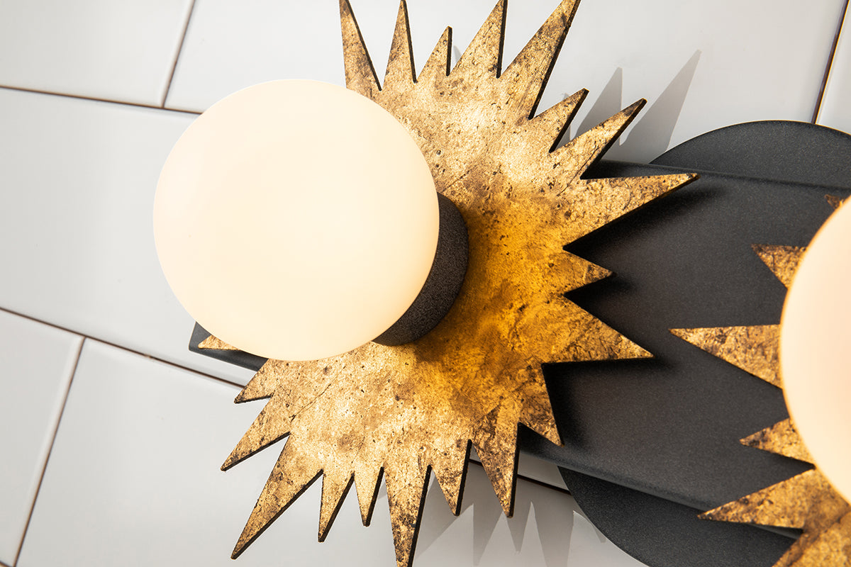 Gilded Nola Soleil 2 koupelnové svítlo zinek gold