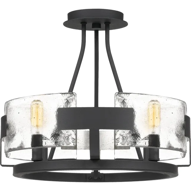 Quoizel Stratum Semi-Flush stropnice royal ebony sklo