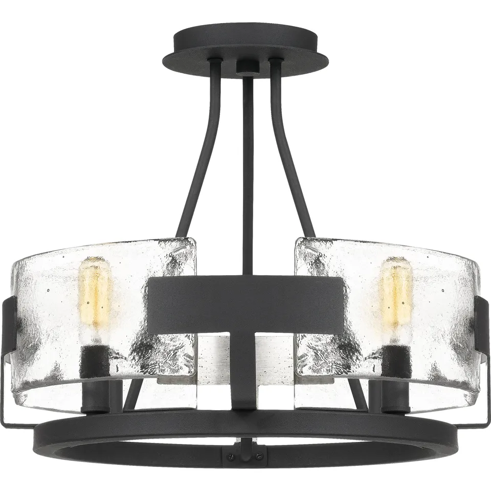 Quoizel Stratum Semi-Flush stropnice royal ebony sklo