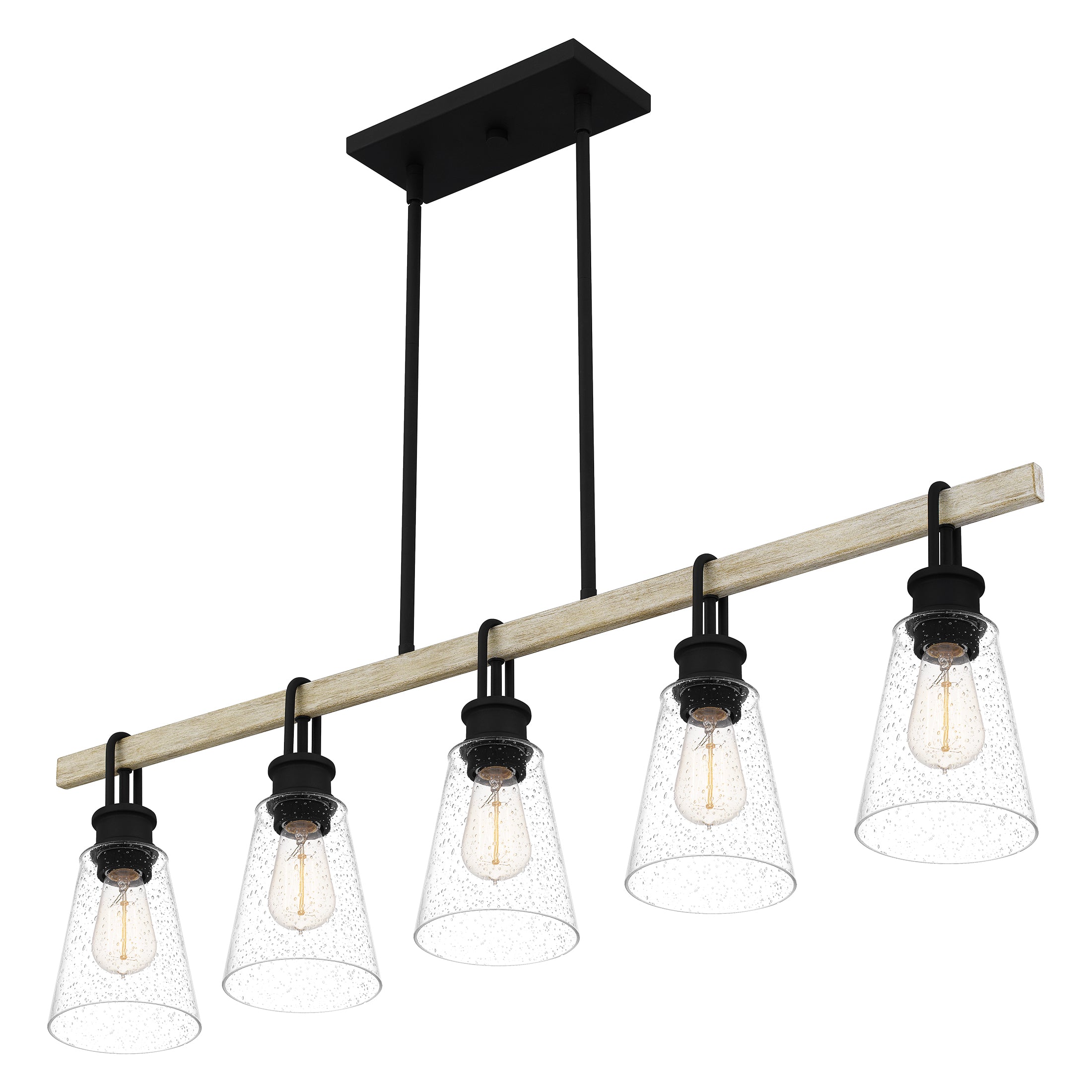 Quoizel Kingsbridge Island Light lustr earth black sklo