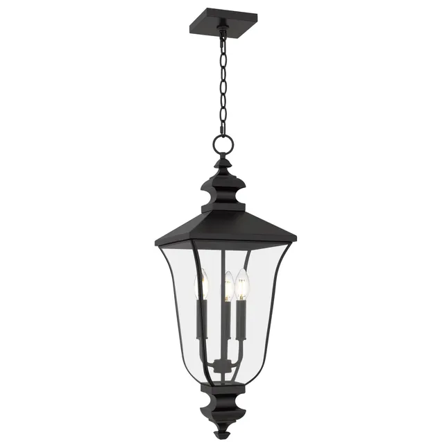 Quoizel Farley venkovní lucerna Matte Black sklo