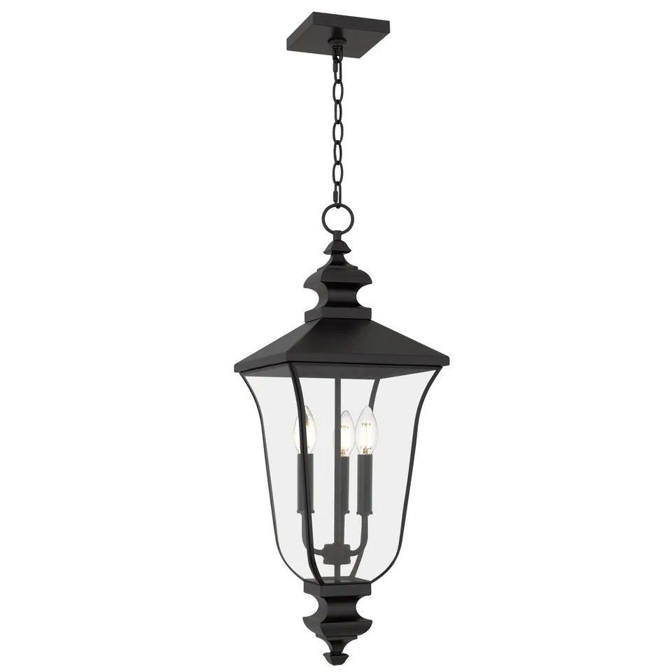Quoizel Farley venkovní lucerna Matte Black sklo